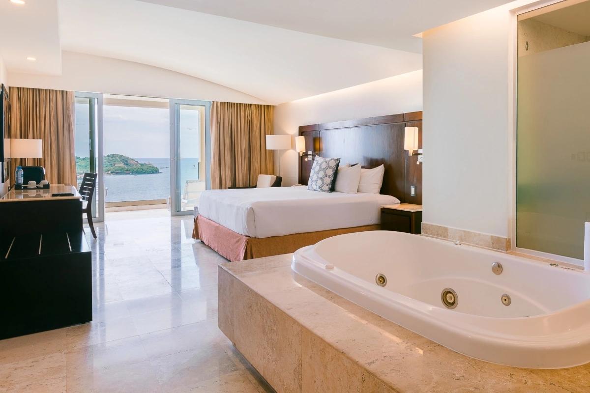 Suite luxueuse avec 1un lit de taille royale Hôtel Azul Ixtapa Grand Resort Spa and Convention Center Ixtapa Zihuatanejo Suite luxueuse avec 1un lit de taille royale Hôtel Azul Ixtapa Grand Resort Spa and Convention Center Ixtapa Zihuatanejo